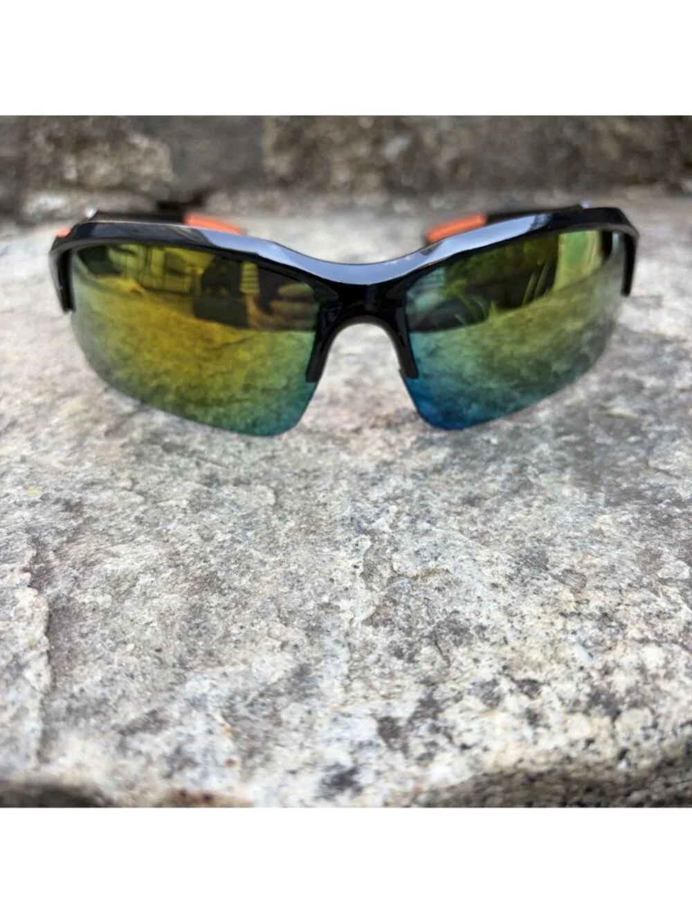 Y2K 00s Rave Wrap Sunglasses Sunset Ombre Festival Speed Dealer Shades NEW